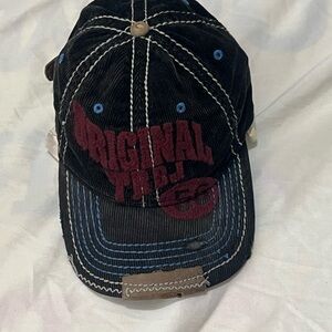 True Religion Black and Red Men's Hat